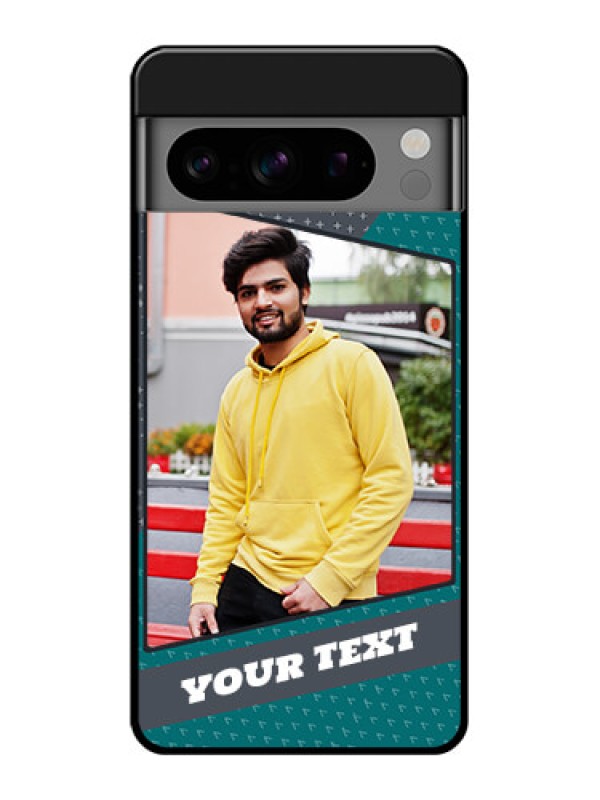 Custom Google Pixel 8 Pro 5G Custom Glass Phone Case - Background Pattern Design With Quote