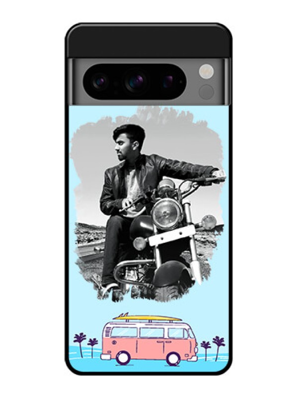 Custom Google Pixel 8 Pro 5G Custom Glass Phone Case - Travel and Adventure Design