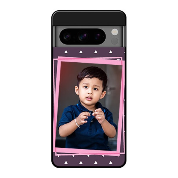 Google Pixel 8 Pro 5G Custom Glass Phone Case - Triangle Pattern Dotted Design