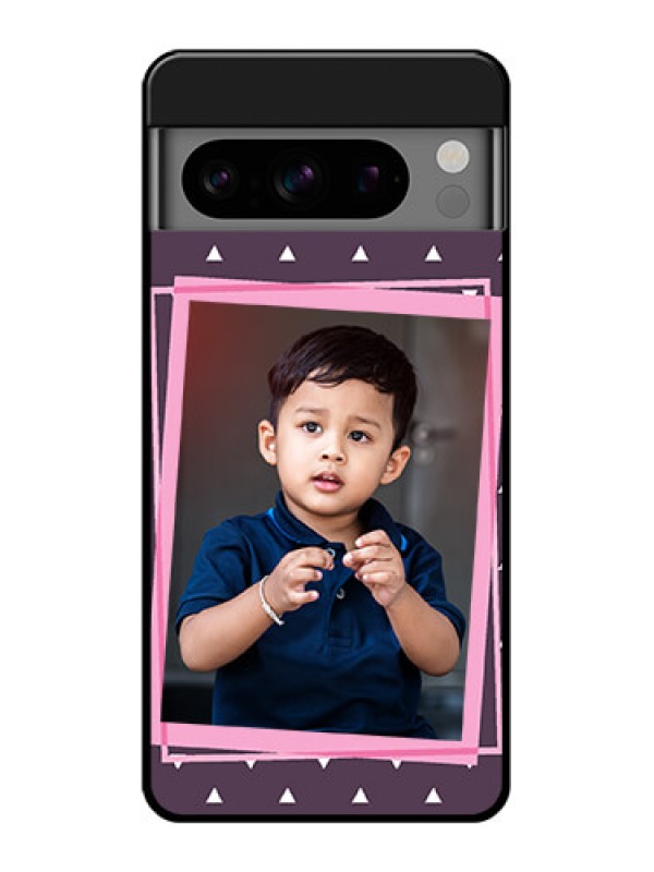 Custom Google Pixel 8 Pro 5G Custom Glass Phone Case - Triangle Pattern Dotted Design