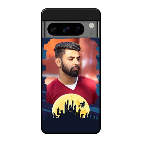Google Pixel 8 Pro 5G Custom Glass Phone Case - Halloween Witch Design