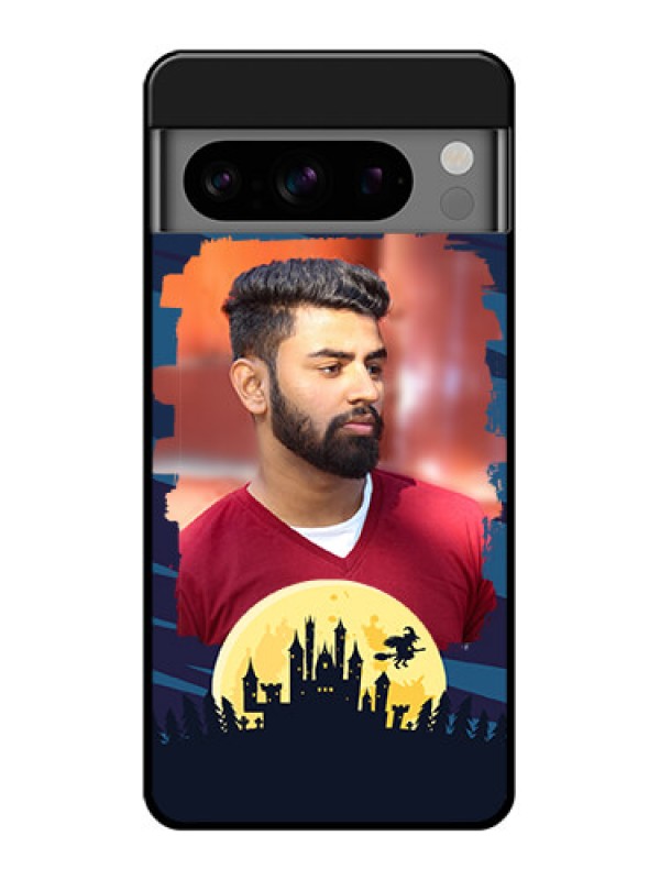 Custom Google Pixel 8 Pro 5G Custom Glass Phone Case - Halloween Witch Design