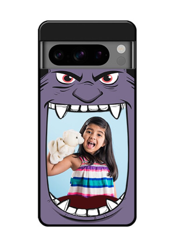 Google Pixel 8 Pro 5G Custom Glass Phone Case - Angry Monster Design
