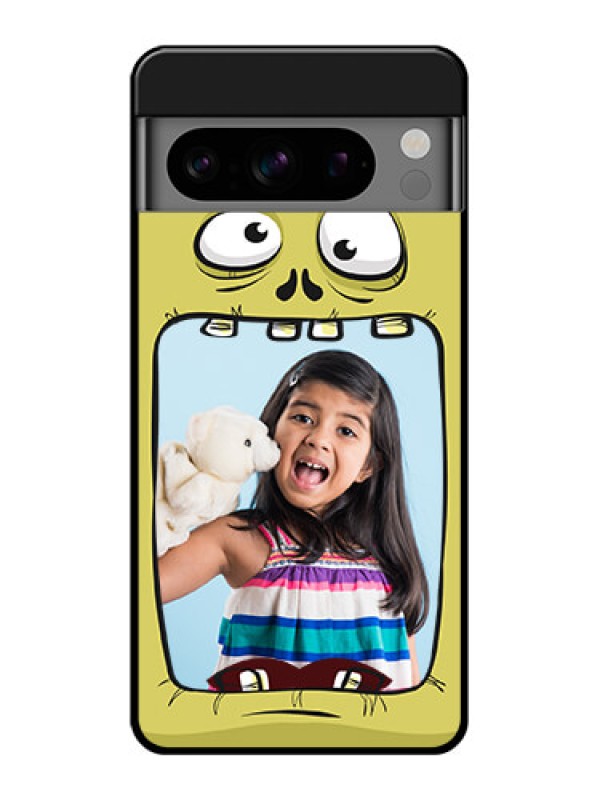 Custom Google Pixel 8 Pro 5G Custom Glass Phone Case - Cartoon Monster Back Case Design