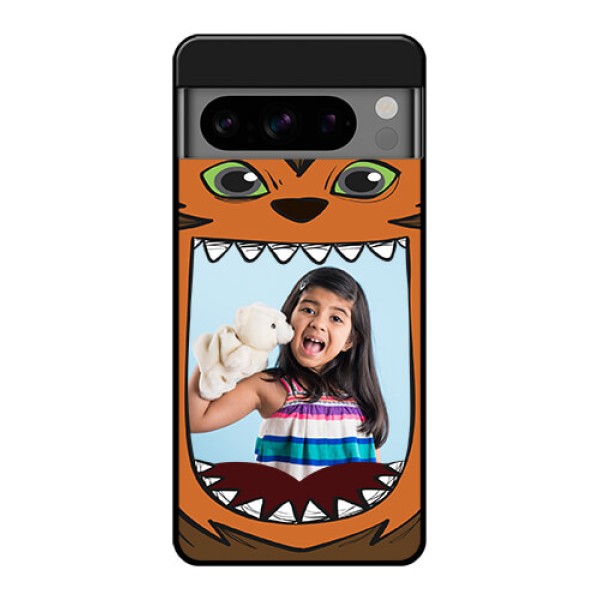 Google Pixel 8 Pro 5G Custom Glass Phone Case - Owl Monster Back Case Design