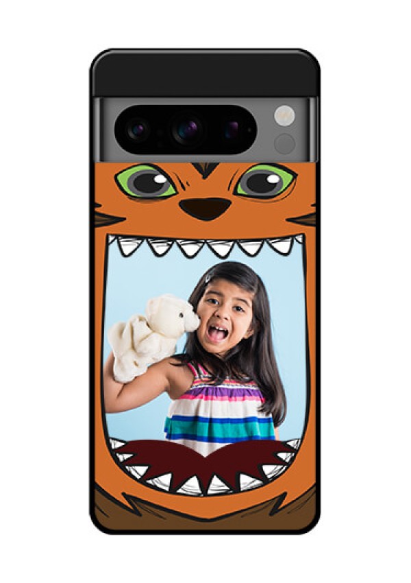 Google Pixel 8 Pro 5G Custom Glass Phone Case - Owl Monster Back Case Design