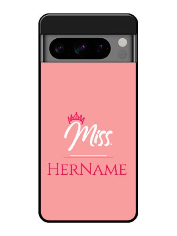 Custom Google Pixel 8 Pro 5G Custom Glass Phone Case - Mrs With Name Design