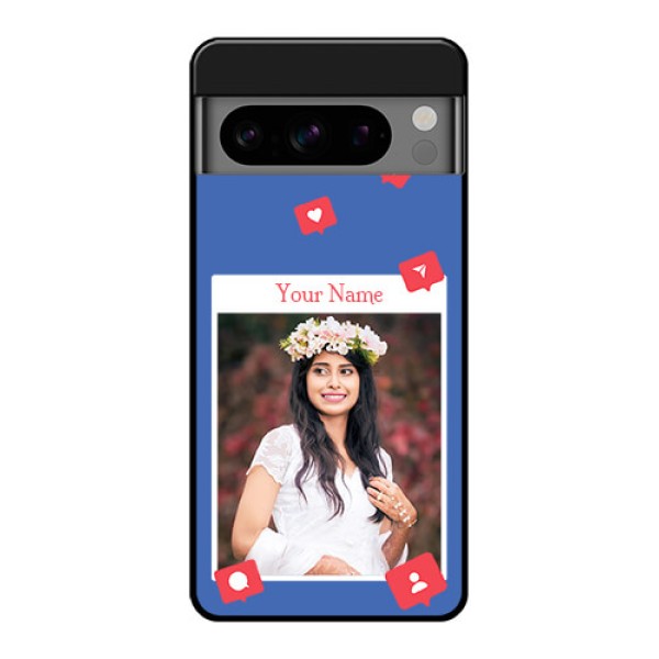 Google Pixel 8 Pro 5G Custom Glass Phone Case - Like Share And Comment Design