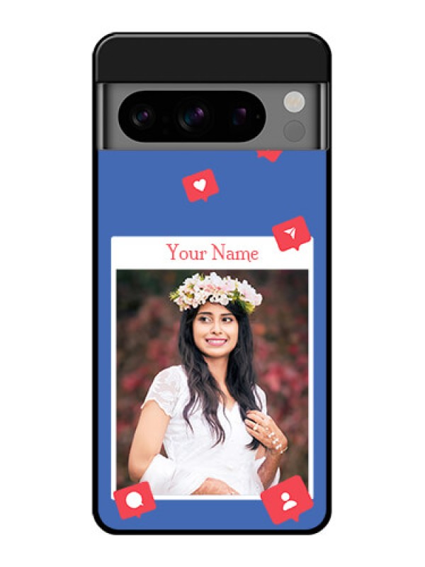 Custom Google Pixel 8 Pro 5G Custom Glass Phone Case - Like Share And Comment Design