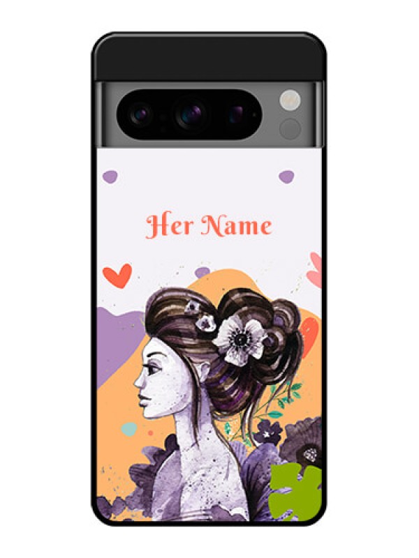 Custom Google Pixel 8 Pro 5G Custom Glass Phone Case - Woman And Nature Design