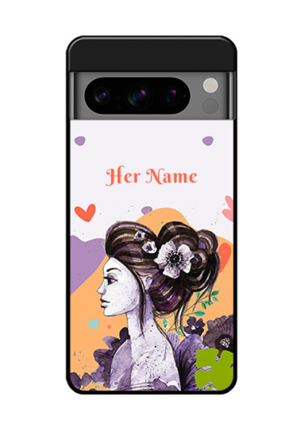 Google Pixel 8 Pro 5G Custom Glass Phone Case - Woman And Nature Design