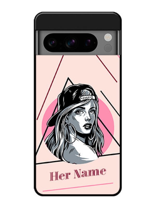 Custom Google Pixel 8 Pro 5G Custom Glass Phone Case - Rockstar Girl Design