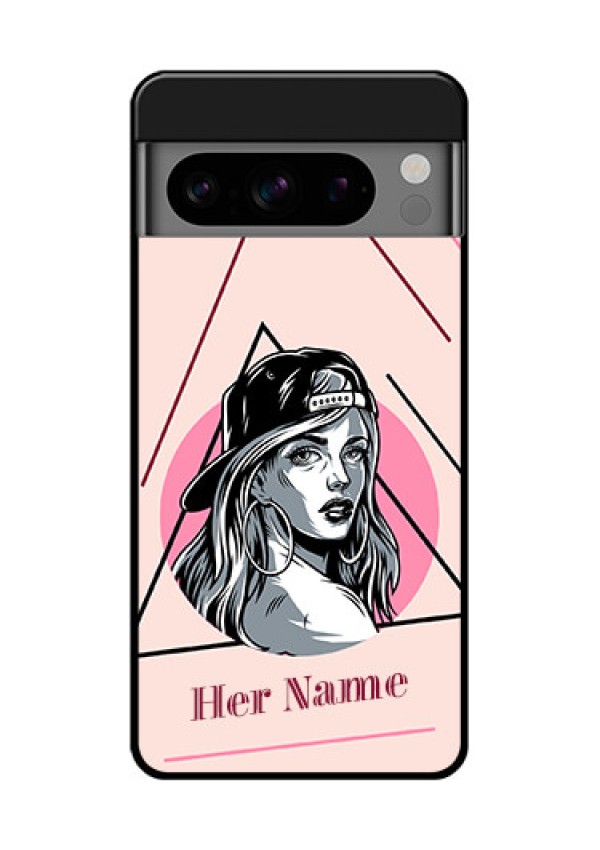 Google Pixel 8 Pro 5G Custom Glass Phone Case - Rockstar Girl Design