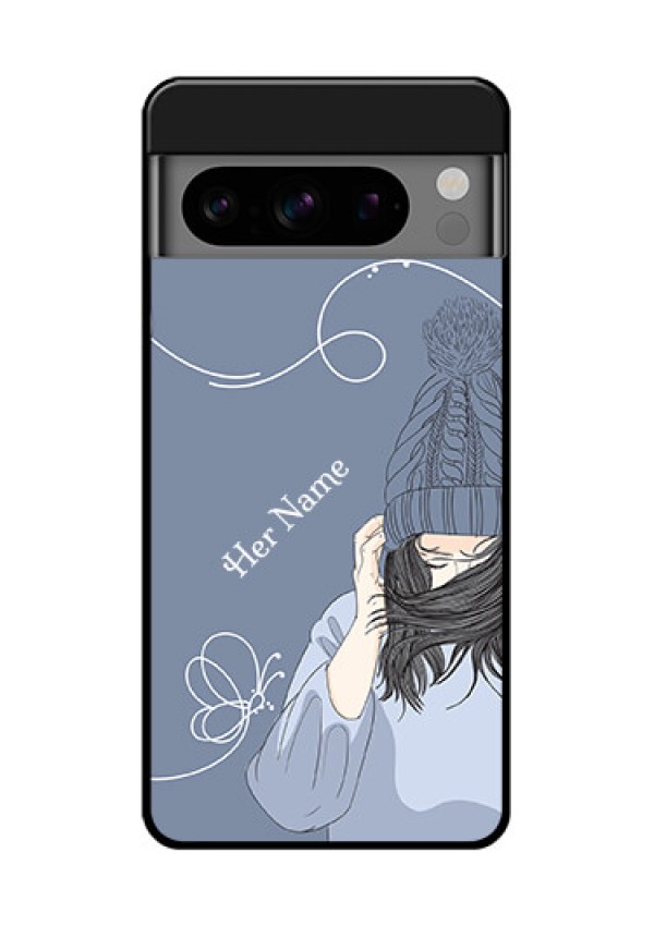 Google Pixel 8 Pro 5G Custom Glass Phone Case - Girl In Winter Outfit Design