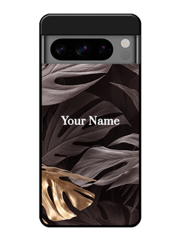 Custom Google Pixel 8 Pro 5G Custom Glass Phone Case - Wild Leaves Digital Paint Design