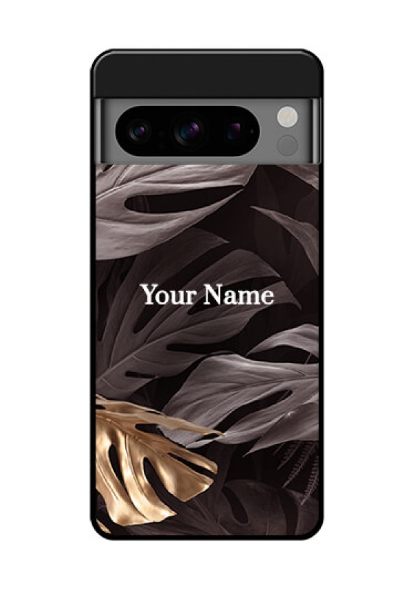 Google Pixel 8 Pro 5G Custom Glass Phone Case - Wild Leaves Digital Paint Design