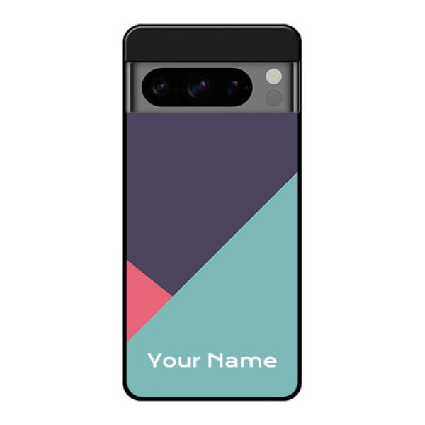 Google Pixel 8 Pro 5G Custom Glass Phone Case - Tri Color Abstract Design