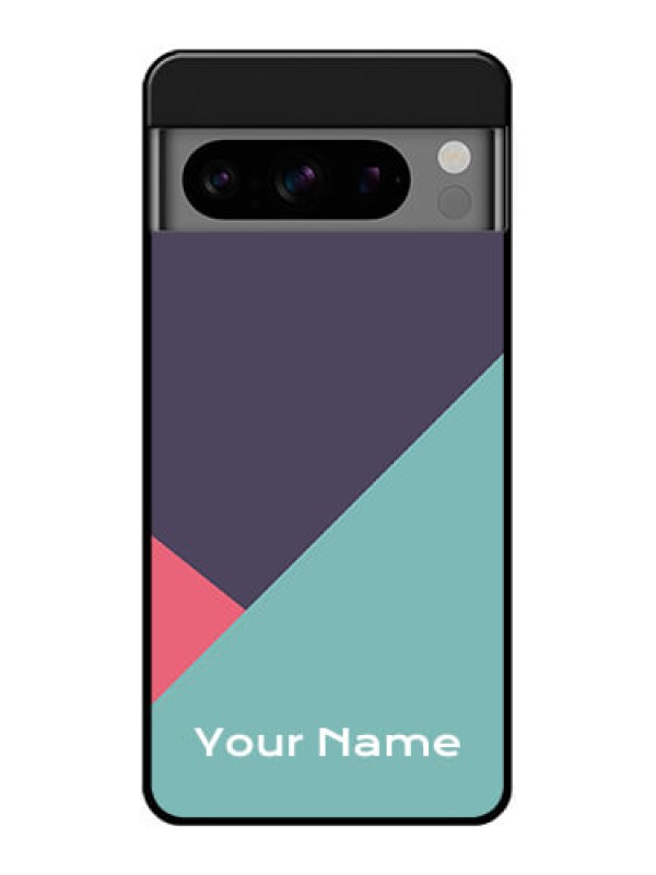 Custom Google Pixel 8 Pro 5G Custom Glass Phone Case - Tri Color Abstract Design