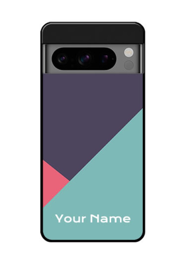 Google Pixel 8 Pro 5G Custom Glass Phone Case - Tri Color Abstract Design