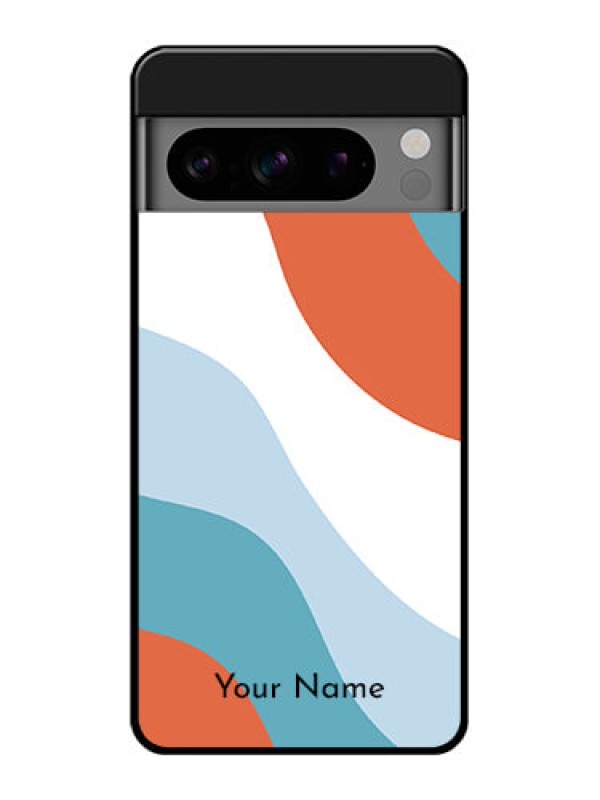 Custom Google Pixel 8 Pro 5G Custom Glass Phone Case - Coloured Waves Design