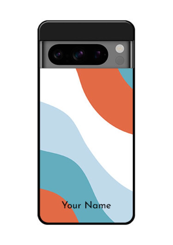 Google Pixel 8 Pro 5G Custom Glass Phone Case - Coloured Waves Design