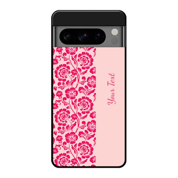 Google Pixel 8 Pro 5G Custom Glass Phone Case - Attractive Floral Pattern Design
