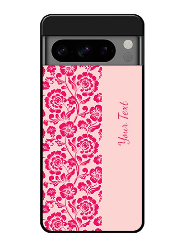 Custom Google Pixel 8 Pro 5G Custom Glass Phone Case - Attractive Floral Pattern Design