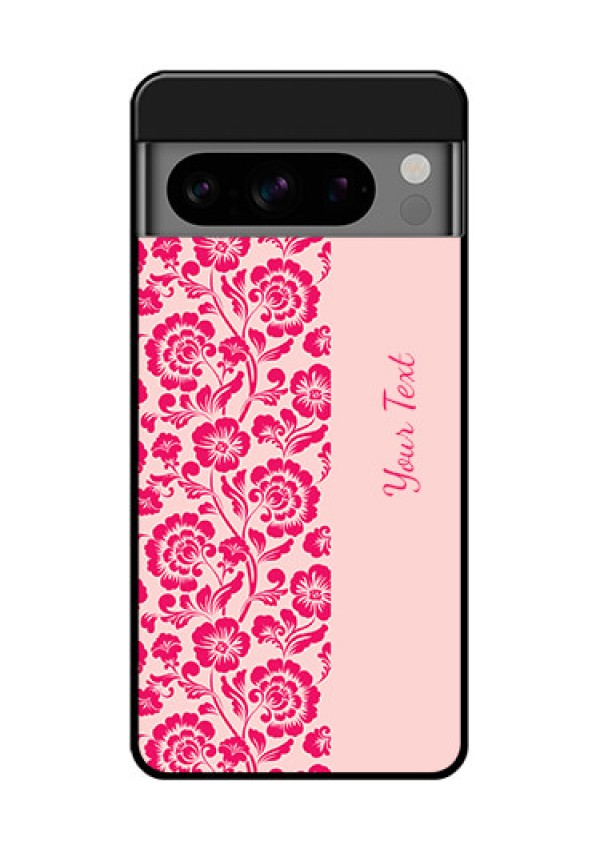 Google Pixel 8 Pro 5G Custom Glass Phone Case - Attractive Floral Pattern Design