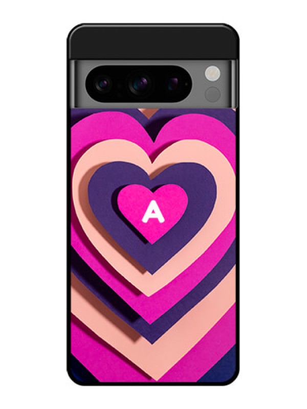 Custom Google Pixel 8 Pro 5G Custom Glass Phone Case - Cute Heart Pattern Design