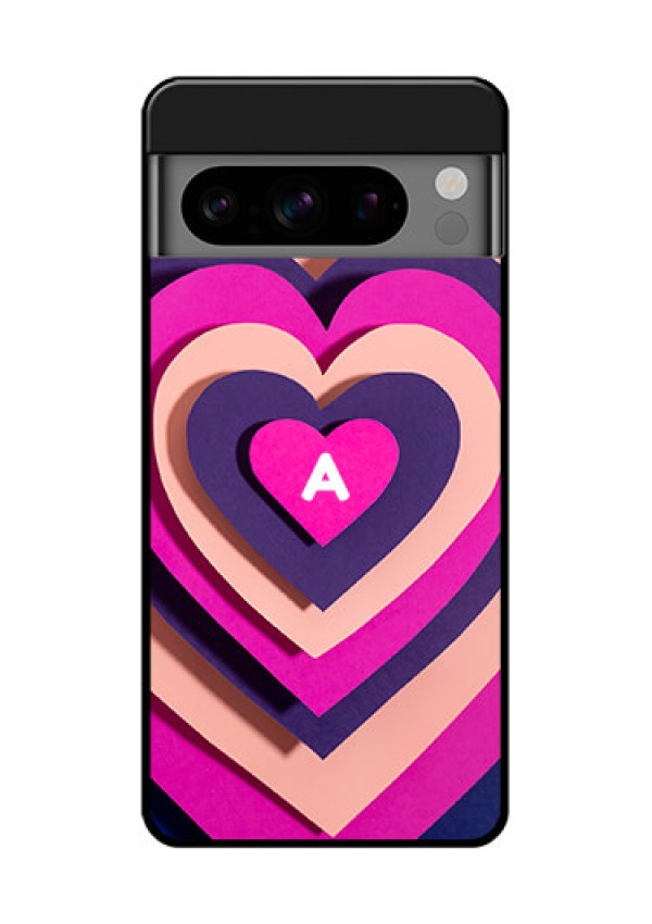 Google Pixel 8 Pro 5G Custom Glass Phone Case - Cute Heart Pattern Design
