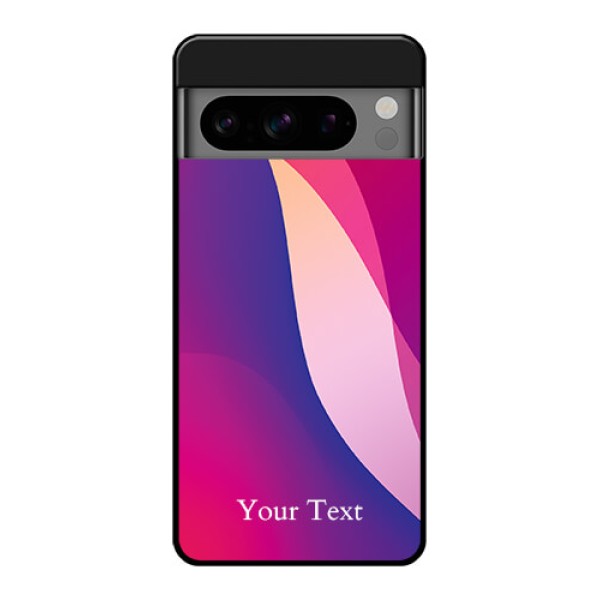 Google Pixel 8 Pro 5G Custom Glass Phone Case - Digital Abstract Overlap Design
