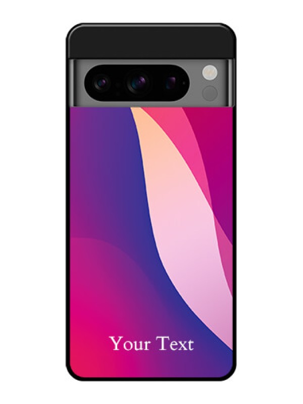 Custom Google Pixel 8 Pro 5G Custom Glass Phone Case - Digital Abstract Overlap Design