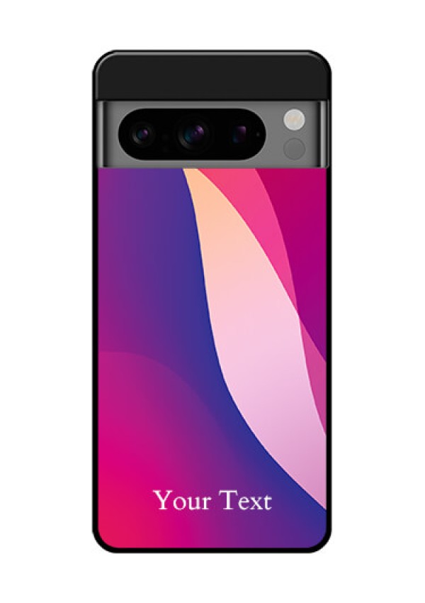 Google Pixel 8 Pro 5G Custom Glass Phone Case - Digital Abstract Overlap Design