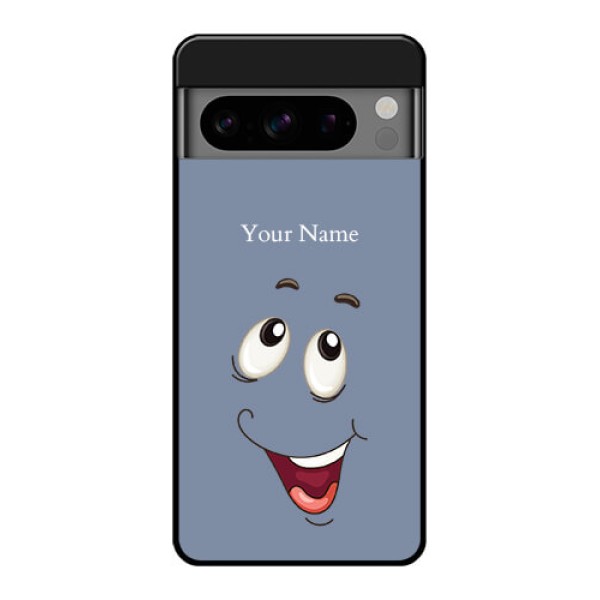 Google Pixel 8 Pro 5G Custom Glass Phone Case - Laughing Cartoon Face Design