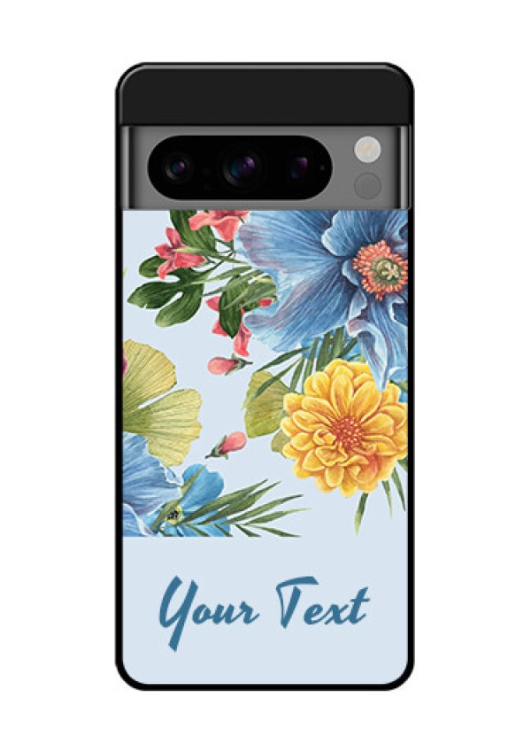 Google Pixel 8 Pro 5G Custom Glass Phone Case - Stunning Watercolored Flowers Painting Design