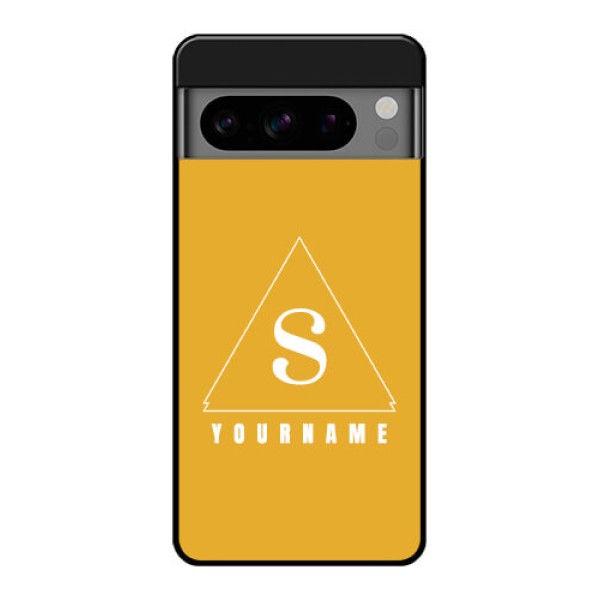 Google Pixel 8 Pro 5G Custom Glass Phone Case - Simple Triangle Design