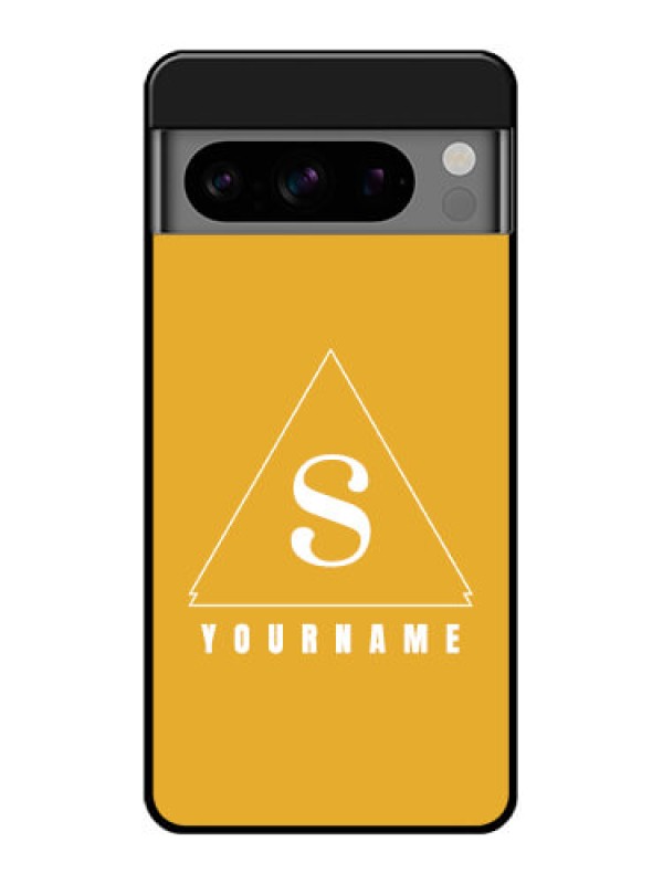 Custom Google Pixel 8 Pro 5G Custom Glass Phone Case - Simple Triangle Design