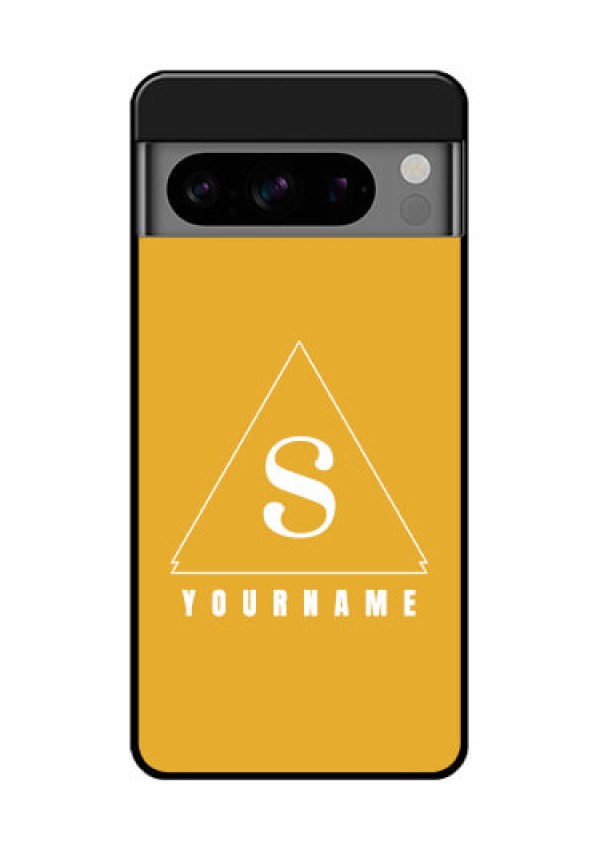 Google Pixel 8 Pro 5G Custom Glass Phone Case - Simple Triangle Design