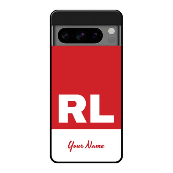 Google Pixel 8 Pro 5G Custom Glass Phone Case - Dual Tone Custom Text Design