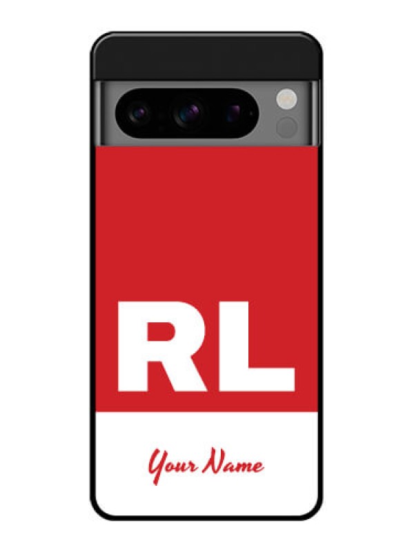 Custom Google Pixel 8 Pro 5G Custom Glass Phone Case - Dual Tone Custom Text Design