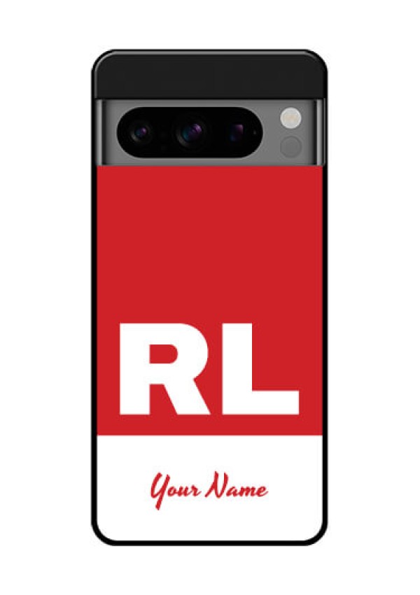 Google Pixel 8 Pro 5G Custom Glass Phone Case - Dual Tone Custom Text Design