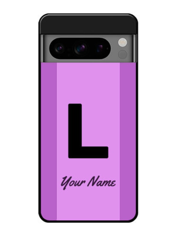 Custom Google Pixel 8 Pro 5G Custom Glass Phone Case - Tricolor Custom Text Design