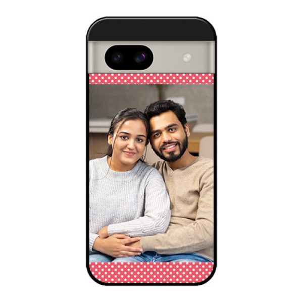 Google Pixel 8A 5G Custom Glass Phone Case - White Dotted Design
