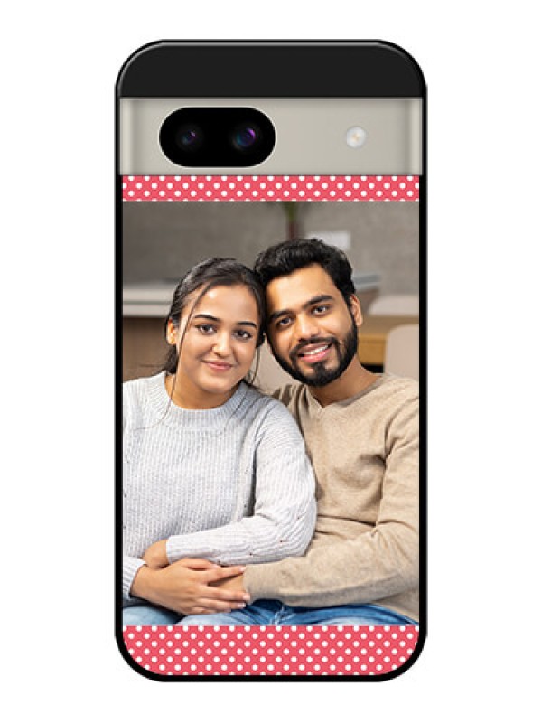 Custom Google Pixel 8A 5G Custom Glass Phone Case - White Dotted Design