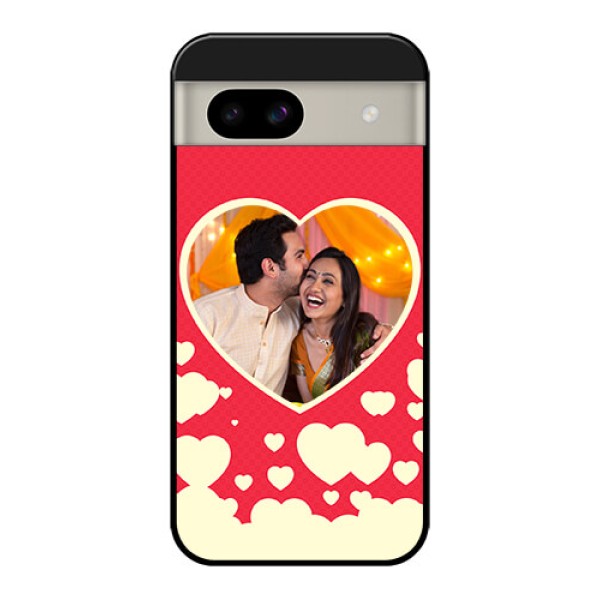 Google Pixel 8A 5G Custom Glass Phone Case - Love Symbols Phone Cover Design