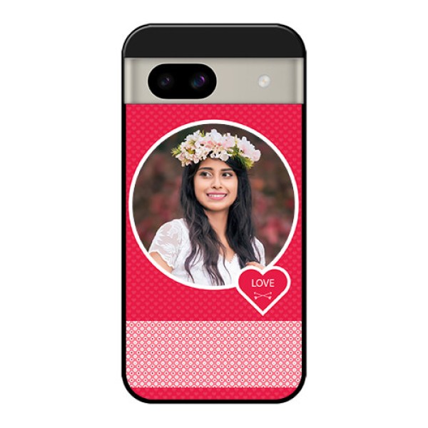 Google Pixel 8A 5G Custom Glass Phone Case - Pink Color Pattern Design