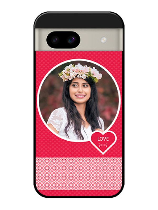 Custom Google Pixel 8A 5G Custom Glass Phone Case - Pink Color Pattern Design