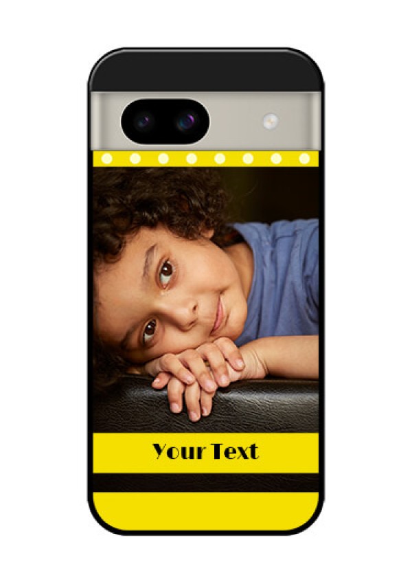 Google Pixel 8A 5G Custom Glass Phone Case - Bright Yellow Case Design