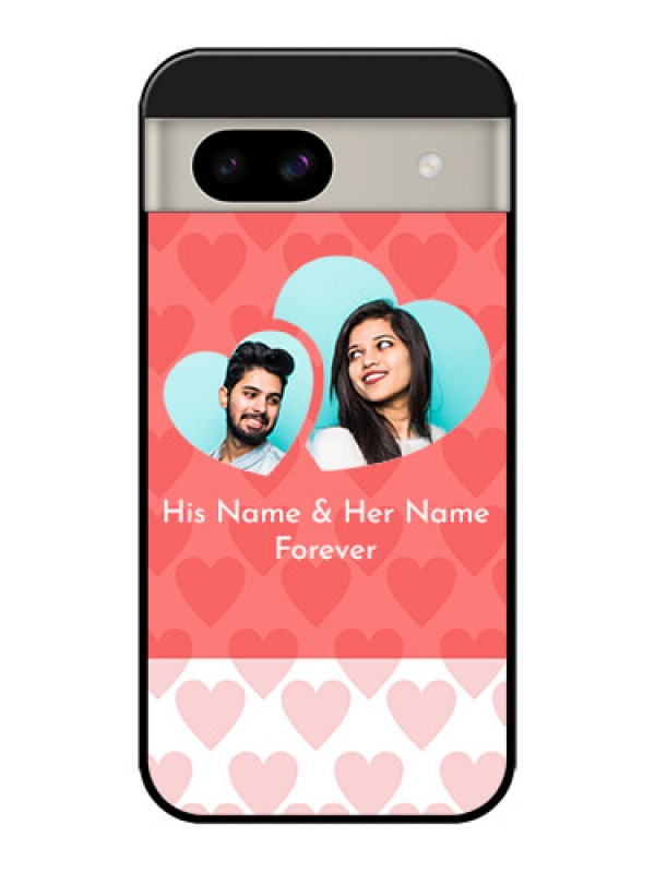 Custom Google Pixel 8A 5G Custom Glass Phone Case - Couple Pic Upload Design