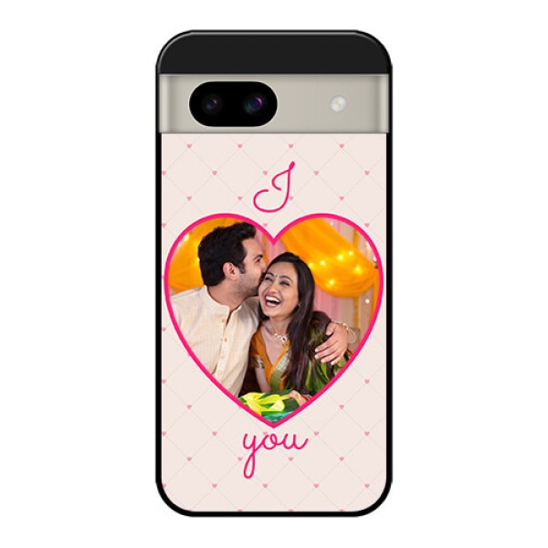 Google Pixel 8A 5G Custom Glass Phone Case - Heart Shape Design